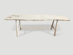 Andrianna Shamaris Modern Organic Bleached Table with Mid Century Style Legs