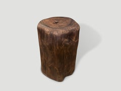 Andrianna Shamaris Modern Organic Charred Tall Side Table