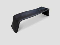 Andrianna Shamaris Modern Organic Sculptural Charred Coffee Table or Bench