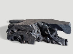 Andrianna Shamaris Modern Organic Sculptural Charred Console Table
