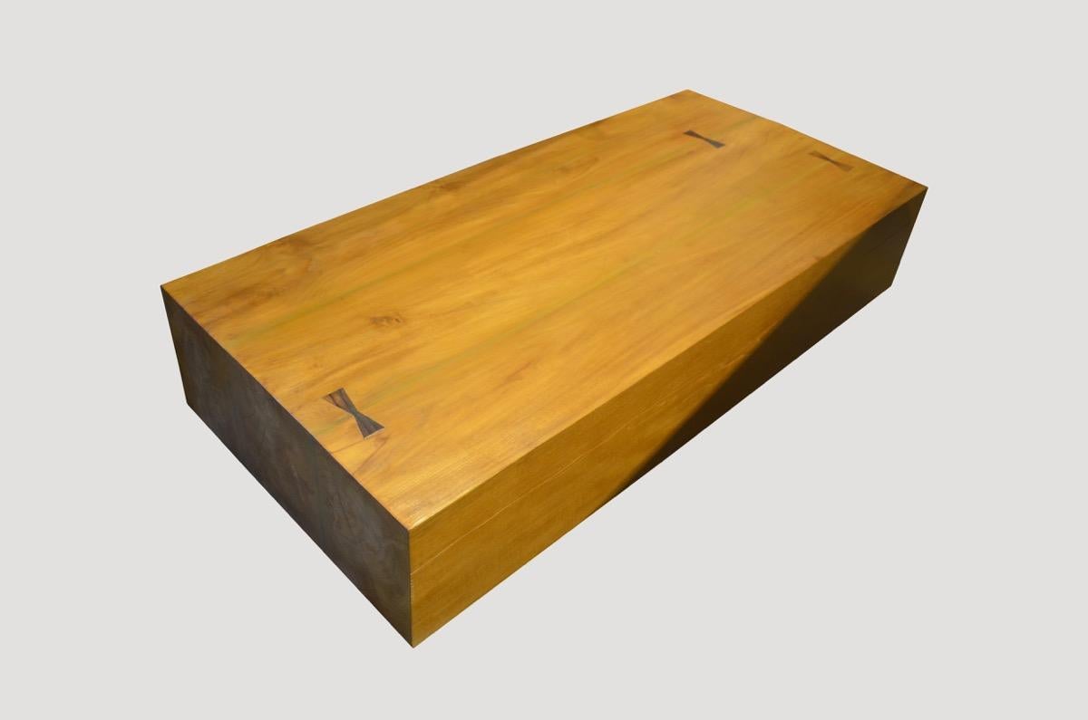 Indonesian Andrianna Shamaris Modern Teak Wood Coffee Table