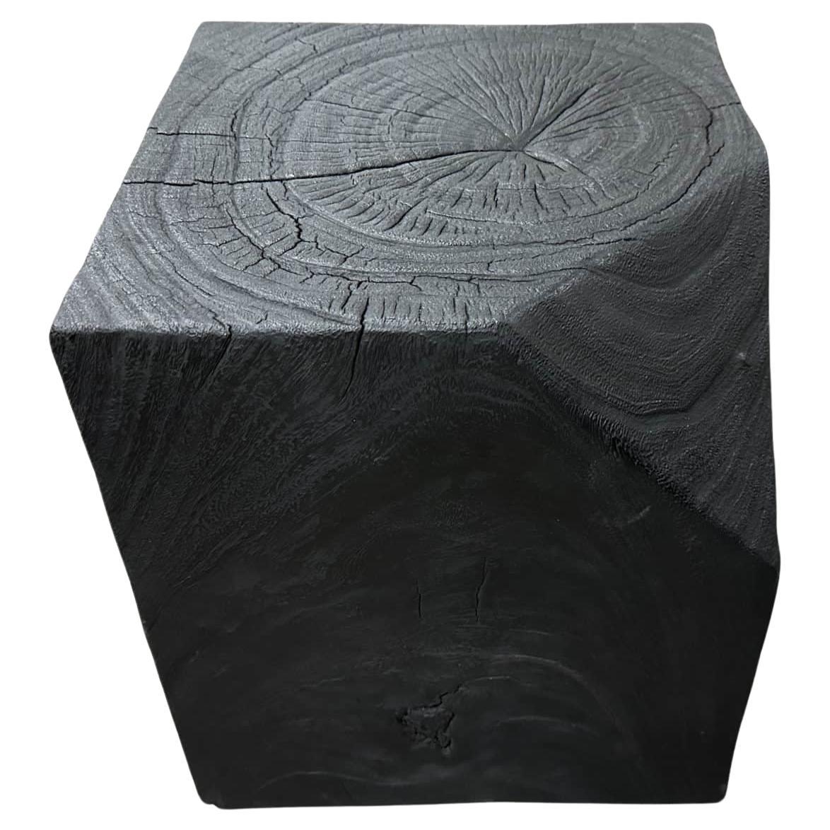 Andrianna Shamaris Modular Charred Side Table  In Excellent Condition For Sale In New York, NY