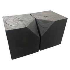 Andrianna Shamaris Modular Charred Suar Wood Coffee Table