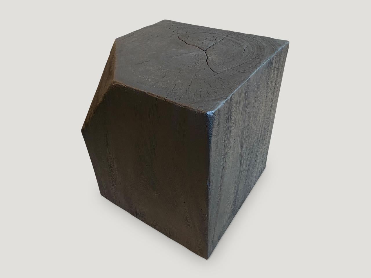 Andrianna Shamaris Modular Charred Side Table In Excellent Condition In New York, NY