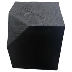 Andrianna Shamaris Modular Charred Suar Wood Side Table