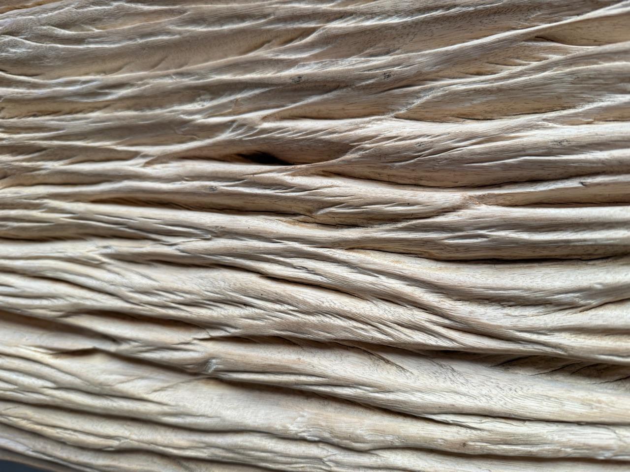 Andrianna Shamaris Mesa consola monumental de madera de teca blanqueada en venta 1