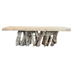 Andrianna Shamaris Monumental Organic Teak Root Console Table