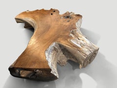 Andrianna Shamaris Monumental Organic Teak Wood Coffee Table