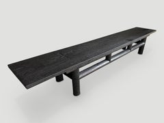Andrianna Shamaris Monumental Teak Wood Bench