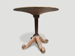 Andrianna Shamaris Museum Quality Round Side Table or Entry Table