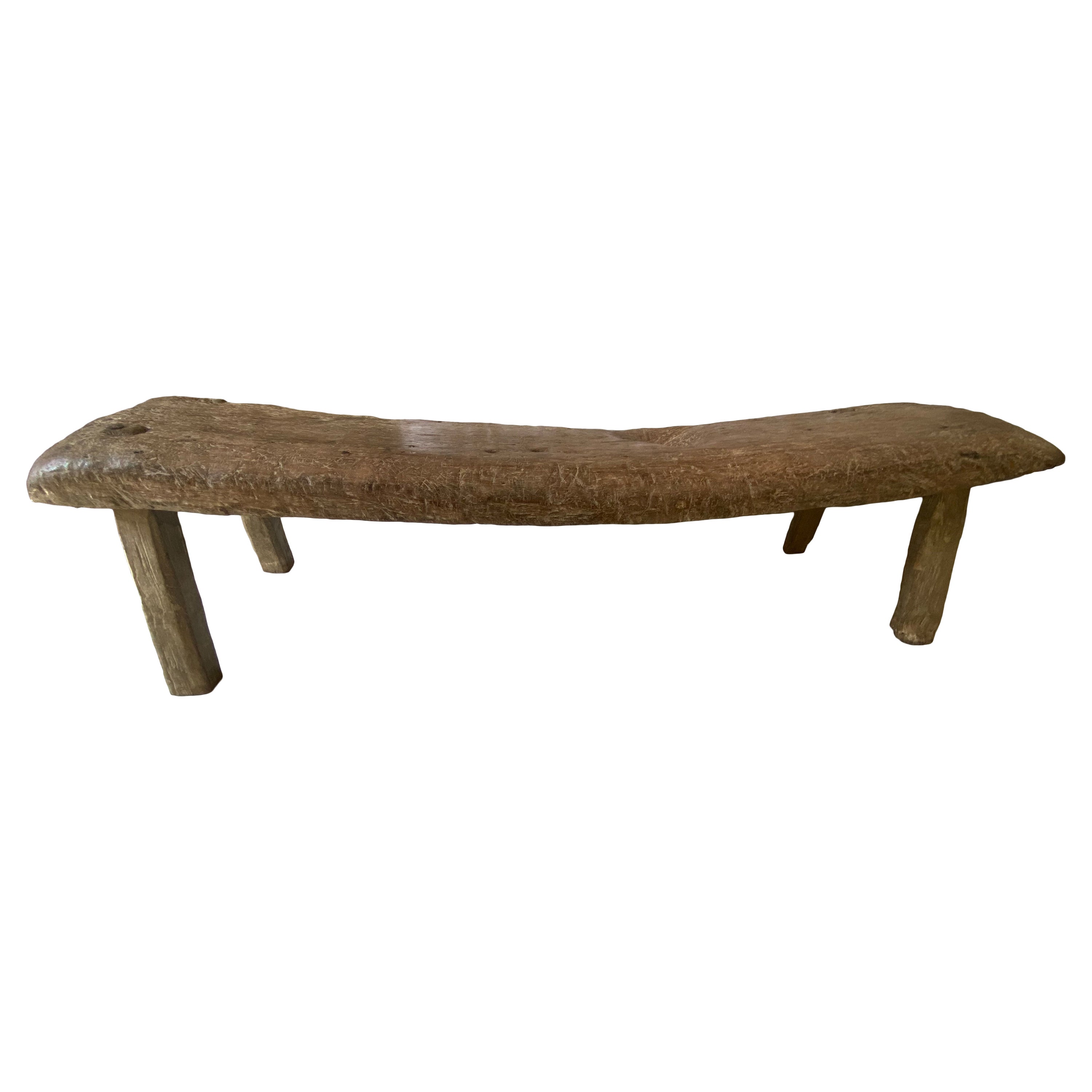 Andrianna Shamaris Museum Quality Wabi Sabi Teak Wood Bench