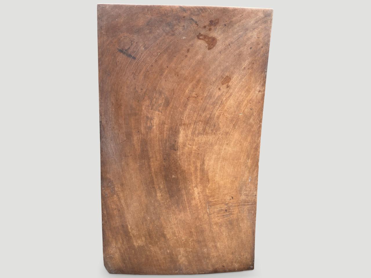 Organic Modern Nias Wood Single Panel For Sale