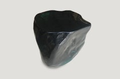 Andrianna Shamaris Obsidian Volcanic Glass Side Table