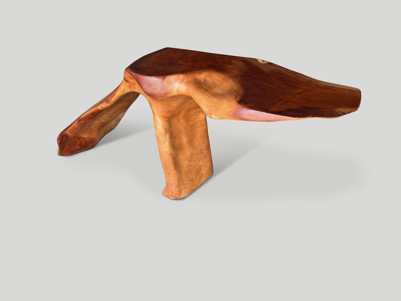 Andrianna Shamaris One of a Kind Mahogany Wood Console or Sculpture In Excellent Condition For Sale In New York, NY