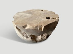 Andrianna Shamaris Organic Bleached Teak Wood Coffee Table