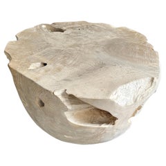 Andrianna Shamaris Organic Bleached Teak Wood Coffee Table