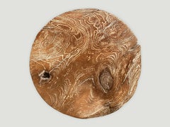 Andrianna Shamaris Organic Cerused Teak Wood Side Table