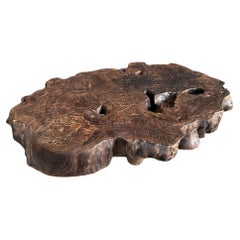 Andrianna Shamaris Organic Lightly Charred Teak Wood Coffee Table