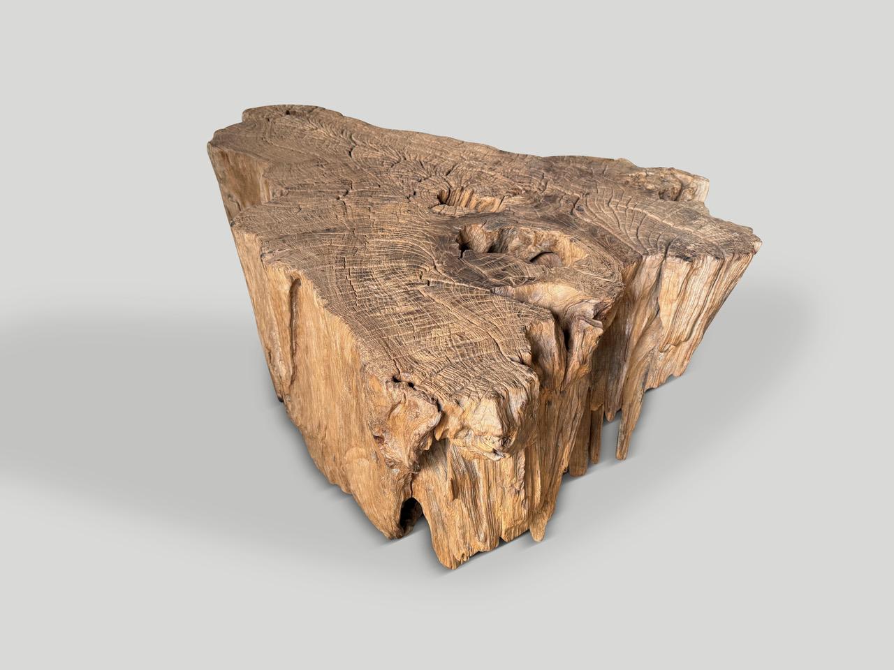 Organic Modern Andrianna Shamaris Organic Natural Teak Wood Coffee Table For Sale