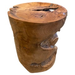 Andrianna Shamaris Organic Natural Teak Wood Tray Side Table