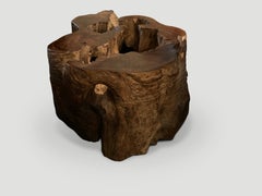 Andrianna Shamaris Organic Teak Wood Coffee Table or Pedestal