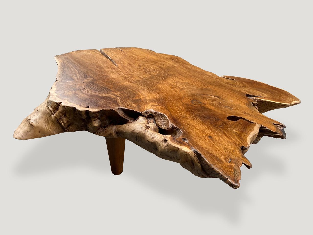 asymmetrical wood coffee table