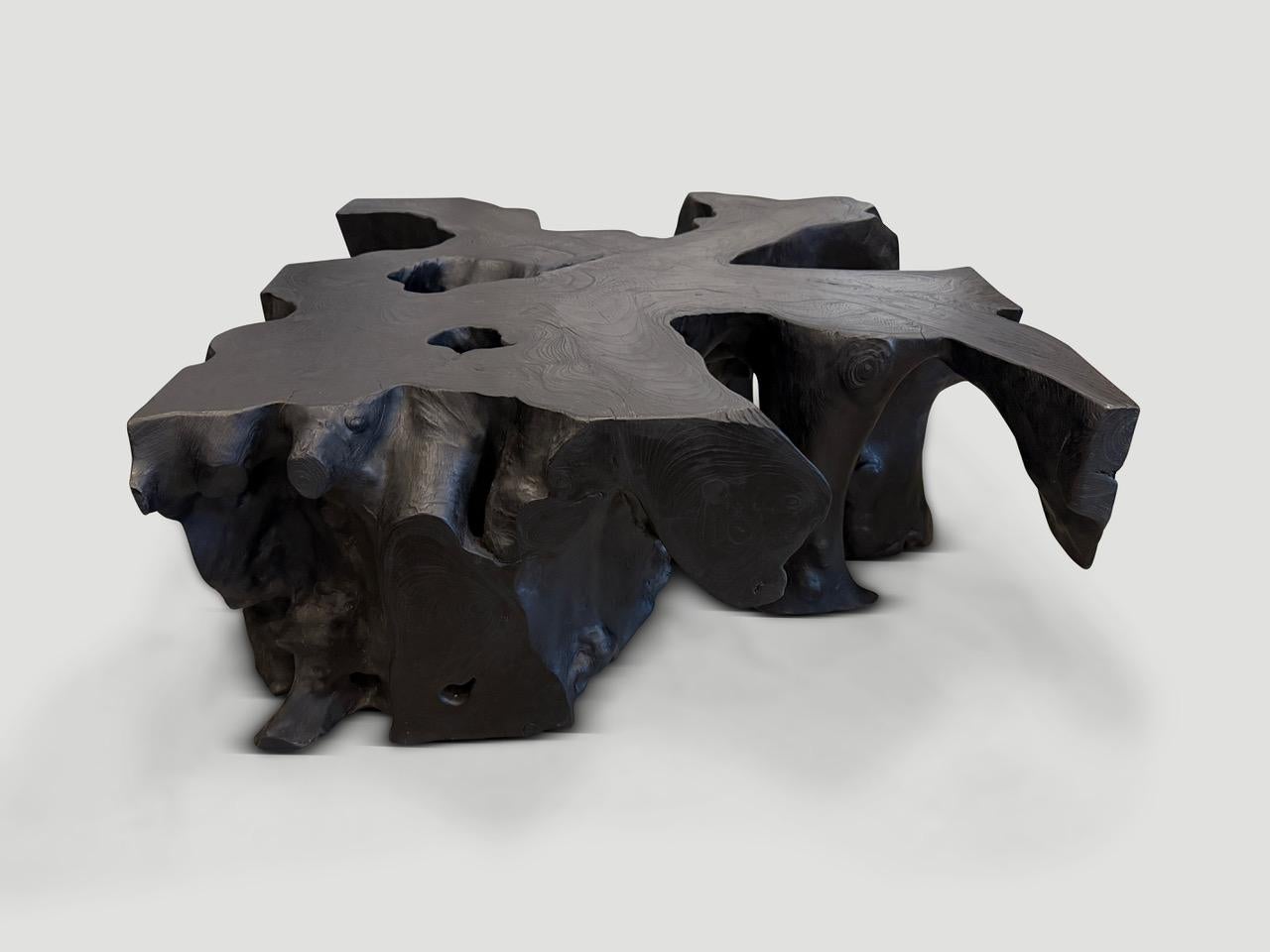 Contemporary Andrianna Shamaris Organic Teak Wood Root Coffee Table For Sale