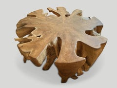 Andrianna Shamaris Organic Teak Wood Round Coffee Table