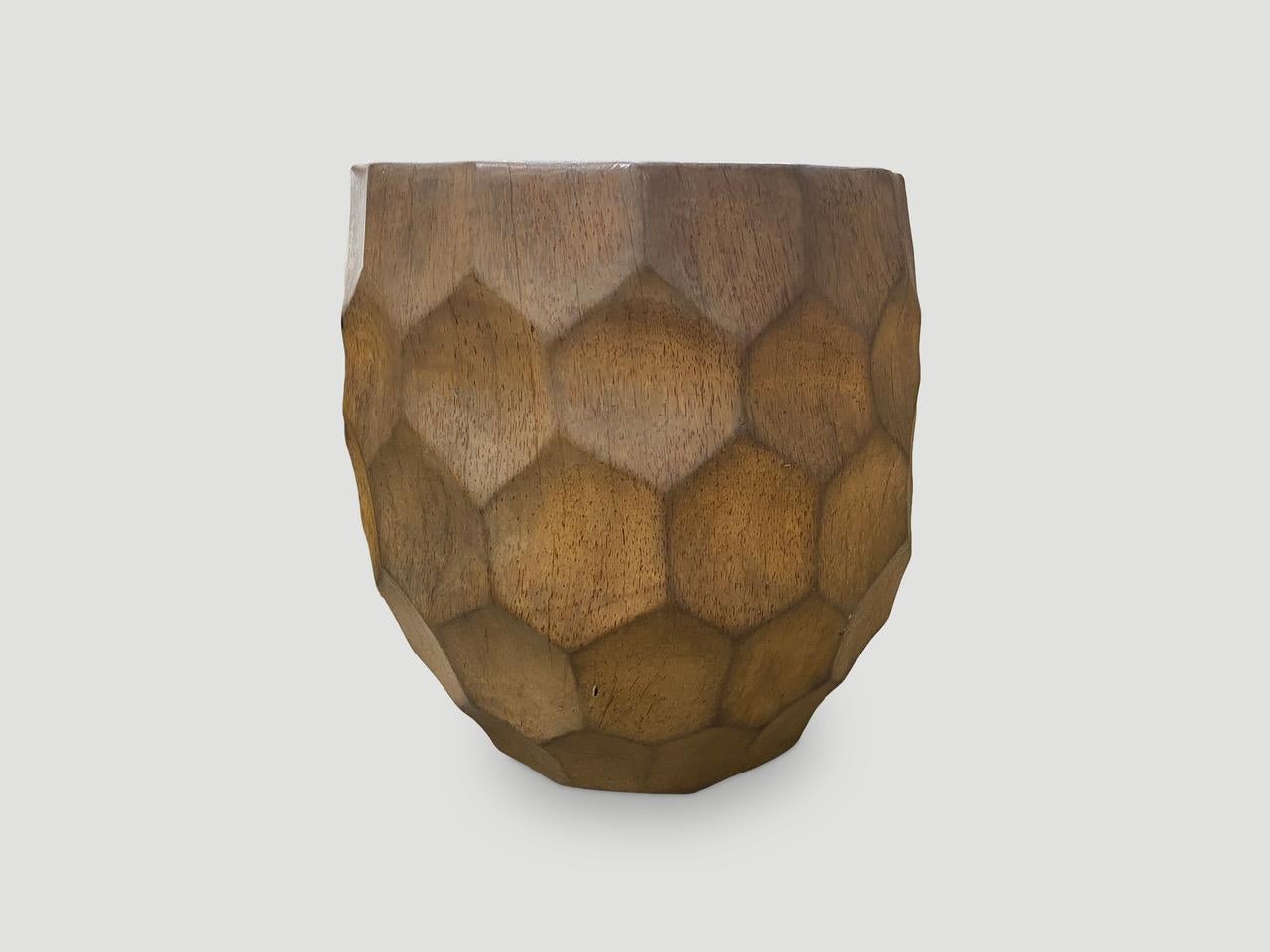 Organic Modern Andrianna Shamaris Palm Wood Container