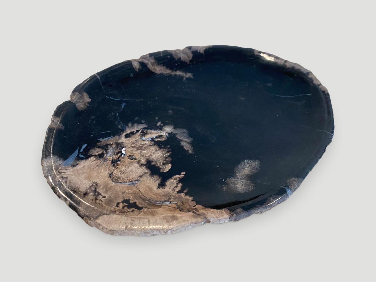 Andrianna Shamaris Petrified Wood Dish In Excellent Condition In New York, NY