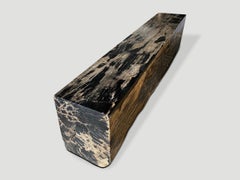 Andrianna Shamaris Petrified Wood Log Bench