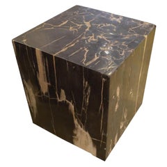 Andrianna Shamaris Petrified Wood Side Table