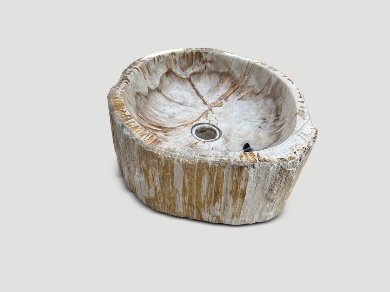Andrianna Shamaris Petrified Wood Sink In Excellent Condition For Sale In New York, NY