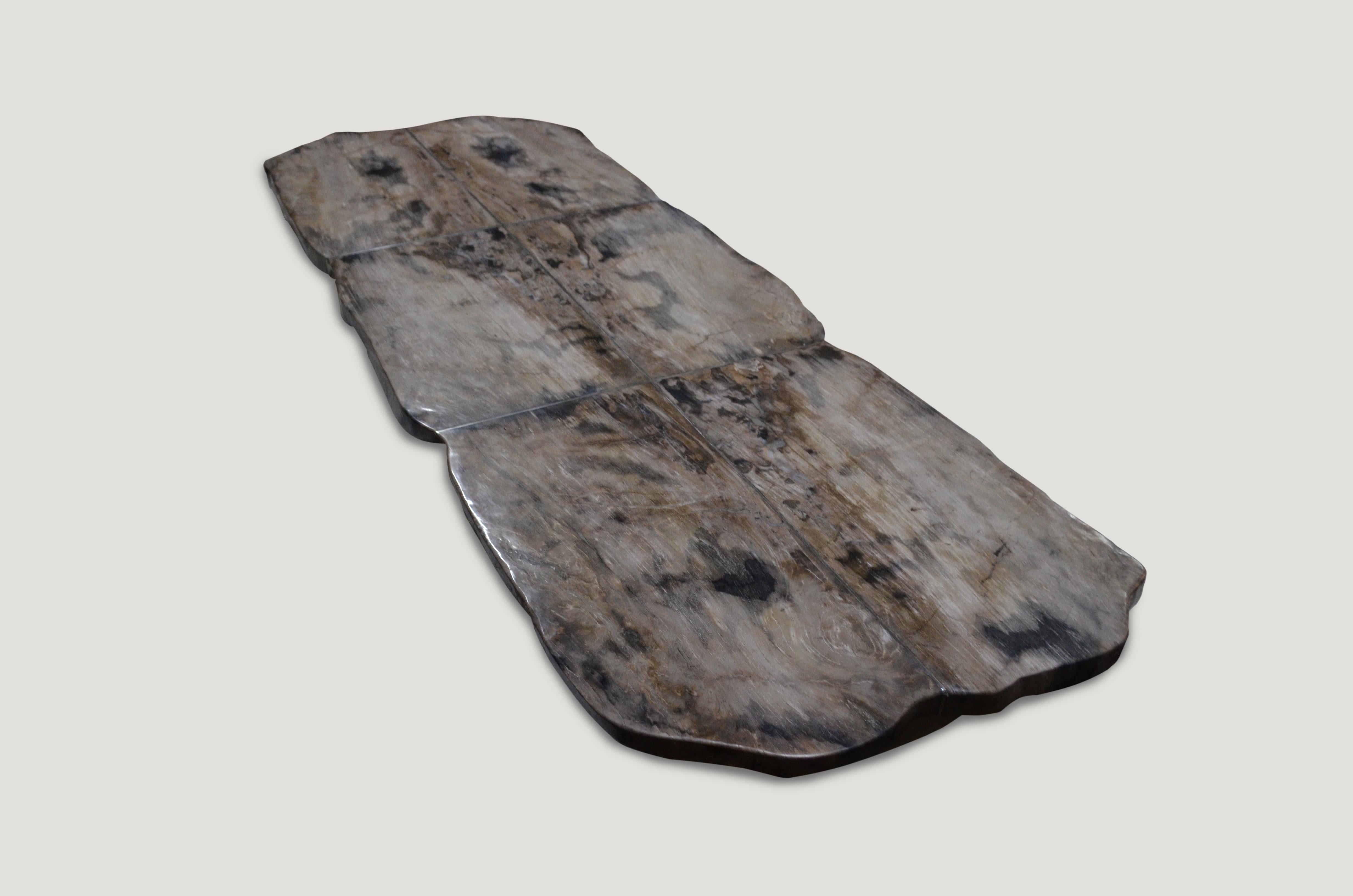 Table en bois pétrifié Andrianna Shamaris en vente 2