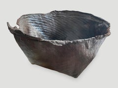 Polished Buffalo Hide Container