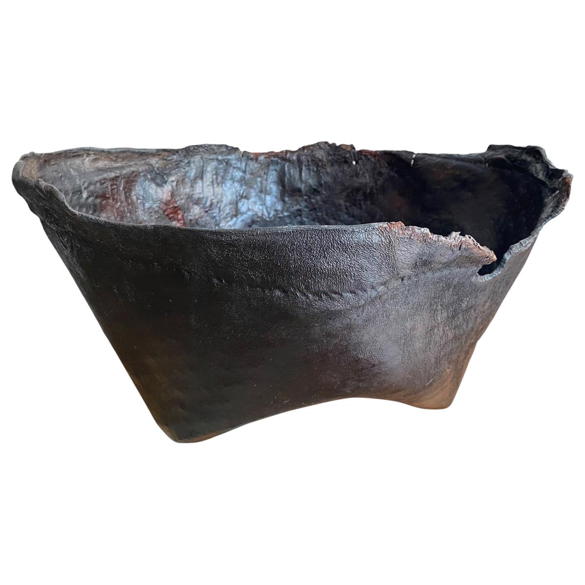 Polished Buffalo Hide Container