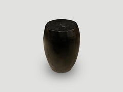 Andrianna Shamaris Table d'appoint ou tabouret en forme de tambour poli