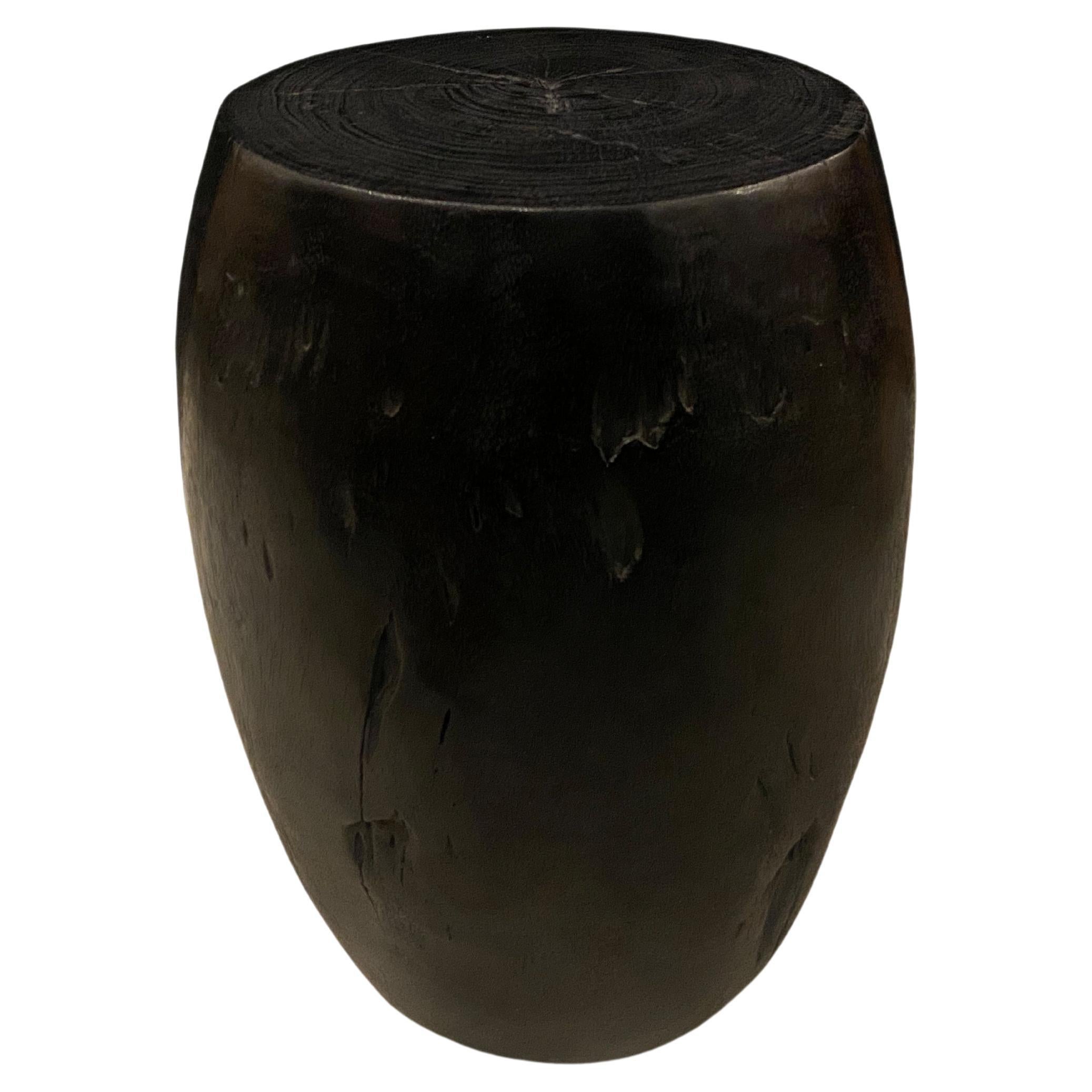 Andrianna Shamaris Polished Drum Shape Side Table or Stool