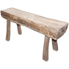 Andrianna Shamaris Primitive Teak Wood Log Bench