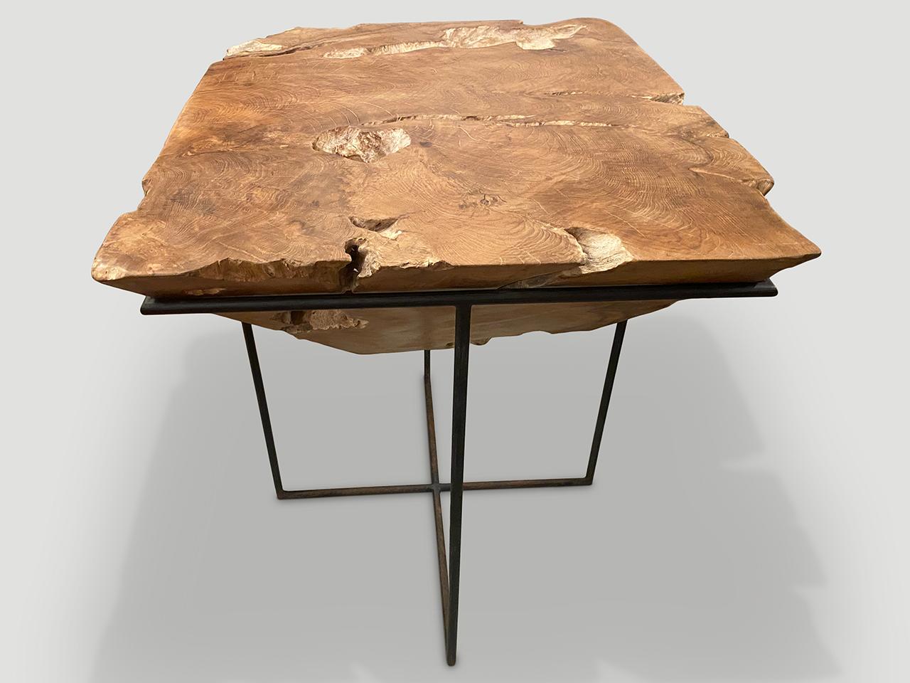 Wood Andrianna Shamaris Pyramid Console, Pedestal or Large Side Table For Sale