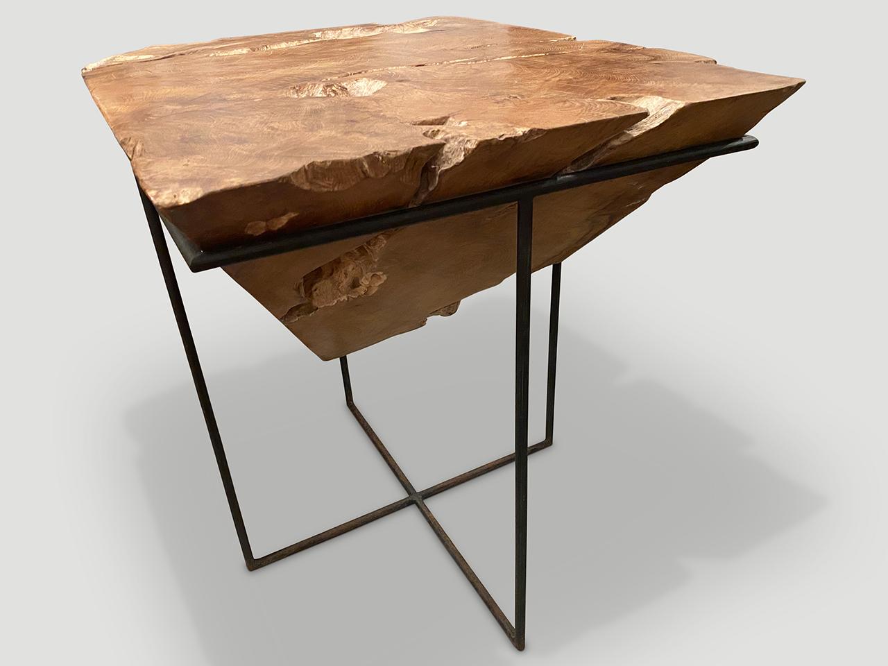 Andrianna Shamaris Pyramid Console, Pedestal or Large Side Table For Sale 1
