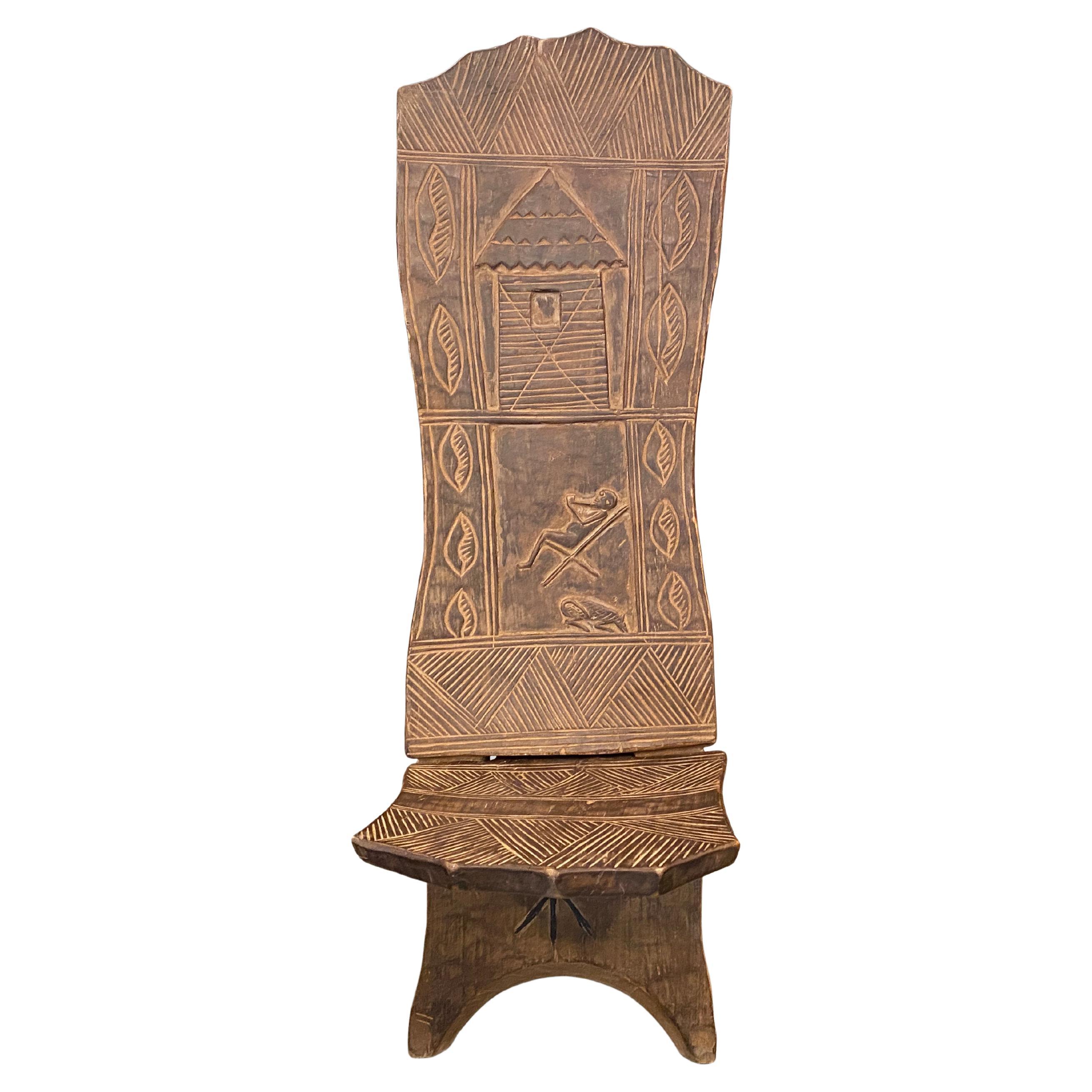 Andrianna Shamaris Rare Antique African Palaver Chair