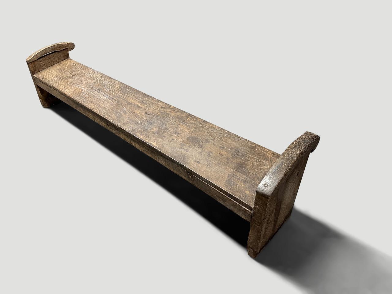 Mid-20th Century Andrianna Shamaris Rare Antique Bench