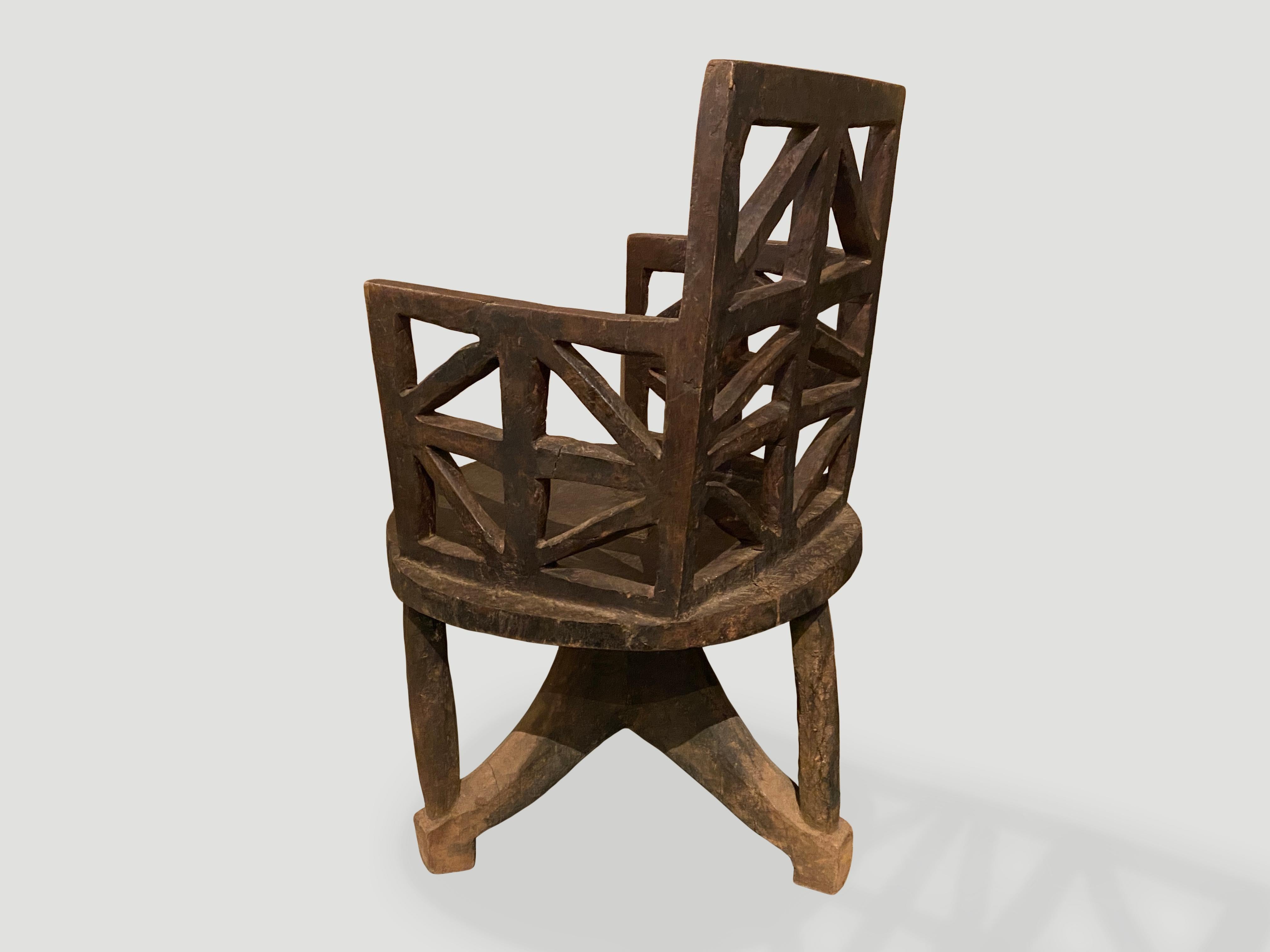 Wood Rare Antique Ethiopian Chair