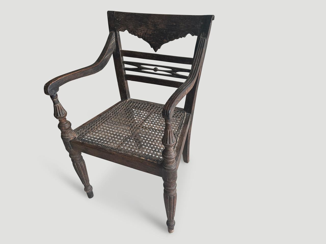 Minimalist Rare Antique Raffles Arm Chair For Sale
