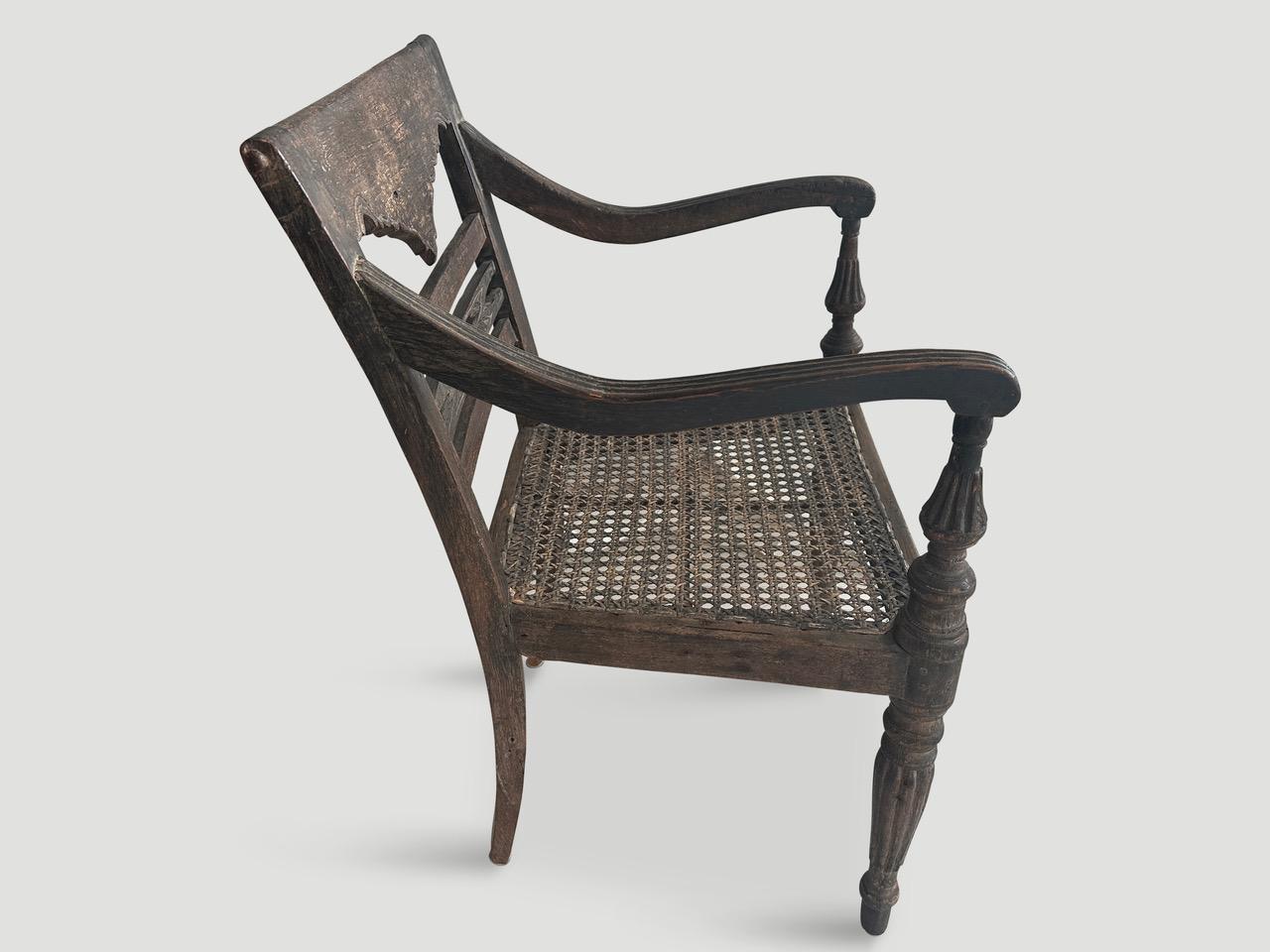 Early 20th Century Rare Antique Raffles Arm Chair For Sale