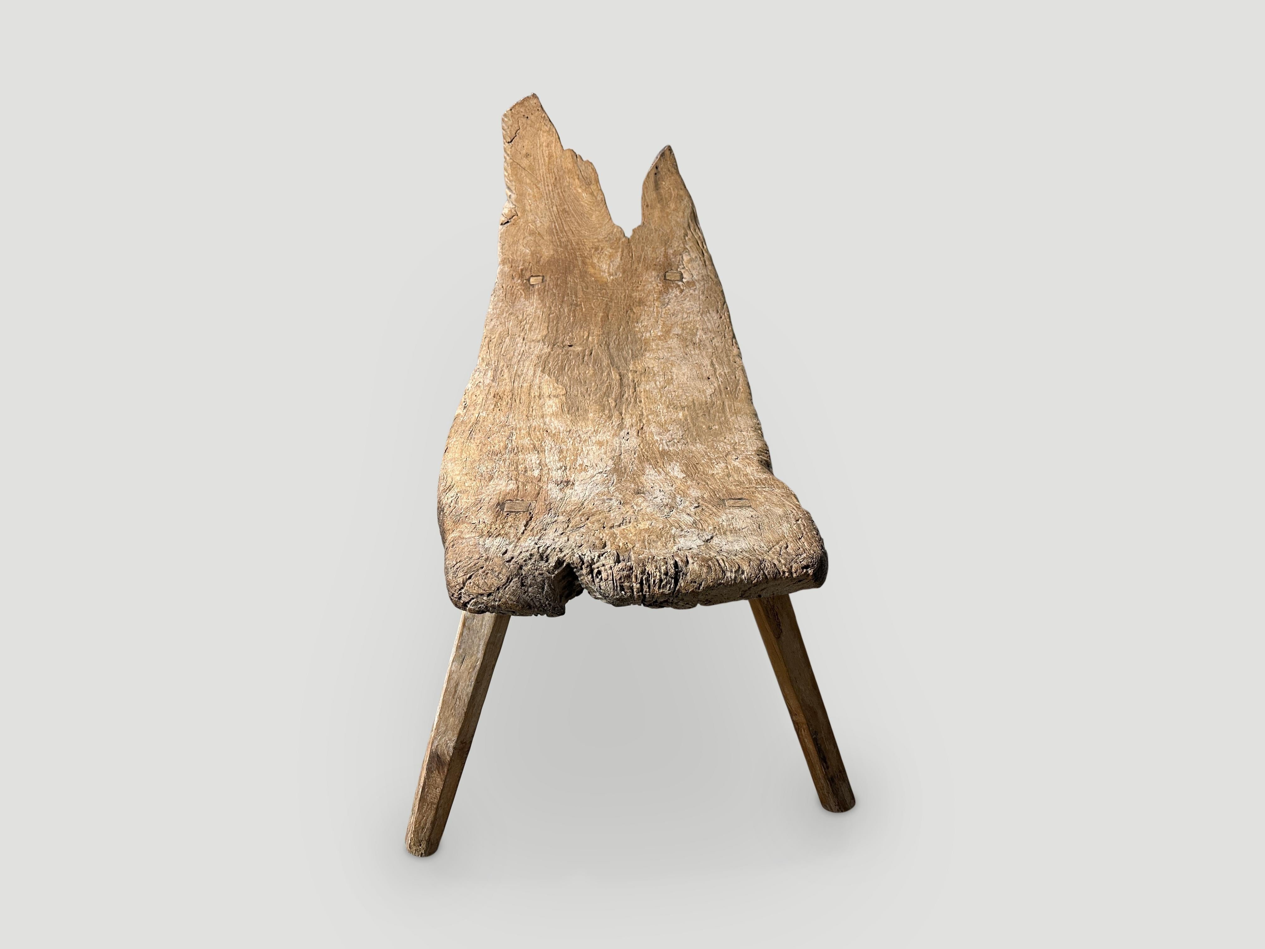 Milieu du XXe siècle Rare Banc ou Chaise en bois de teck ancien en vente