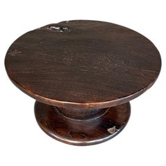 Andrianna Shamaris Rare Antique Teak Wood Side Table 