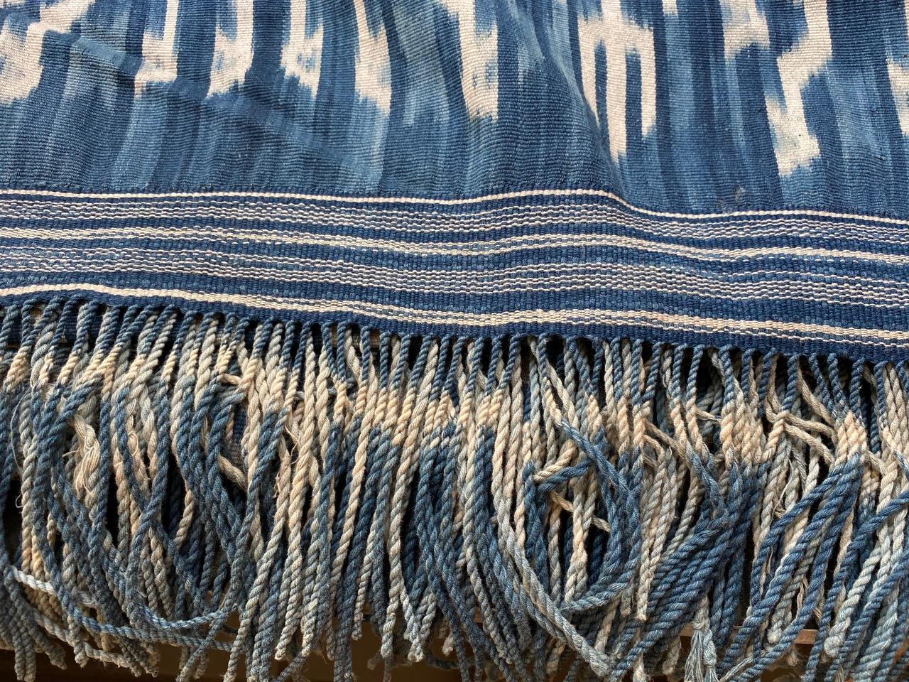 Andrianna Shamaris Rare Bold indigo Cotton Sumba Textile 3