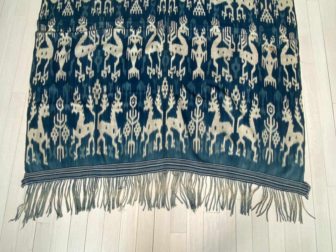 Andrianna Shamaris Rare Bold indigo Cotton Sumba Textile 4